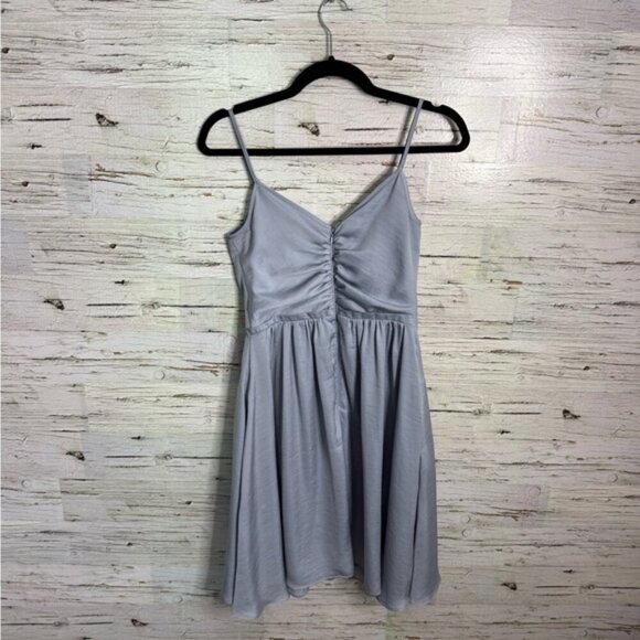 Banana Republic blue Ruched Midi dress size 2 with pockets - Picture 6 of 8